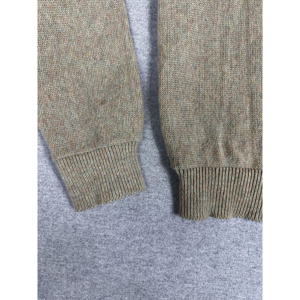 Vintage Lord Clayton Cardigan Sweater Mens Small Oatmeal Brown Button Front Knit - Picture 3 of 10